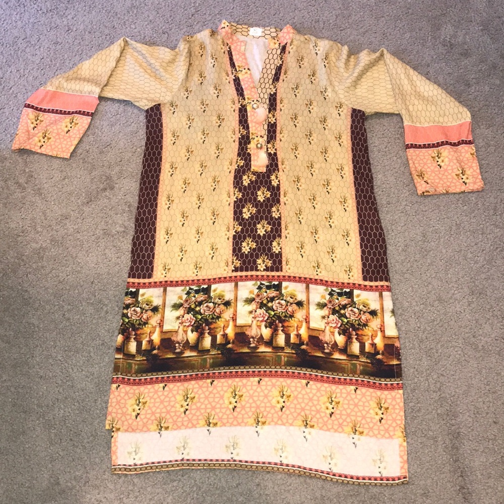 3 pc So Kamal linen suit